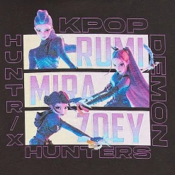 K-Pop Demon Hunters Womens Juniors Long Sleeve Fleece Hoodie