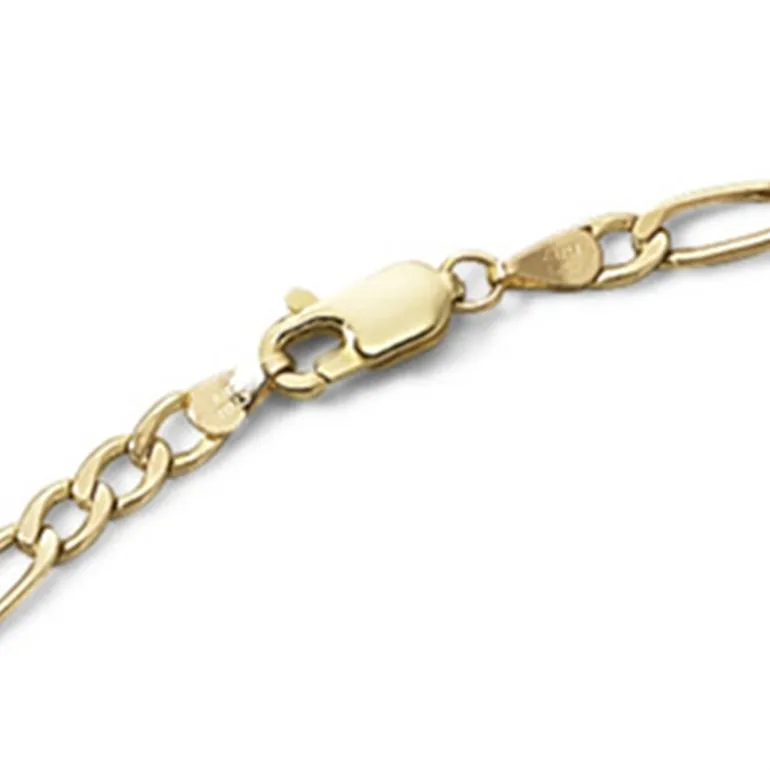10K Yellow Gold 3.9mm 20-22" Figaro Chain