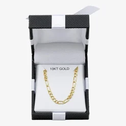 10K Yellow Gold 2.9mm 18" Hollow Figaro Chain