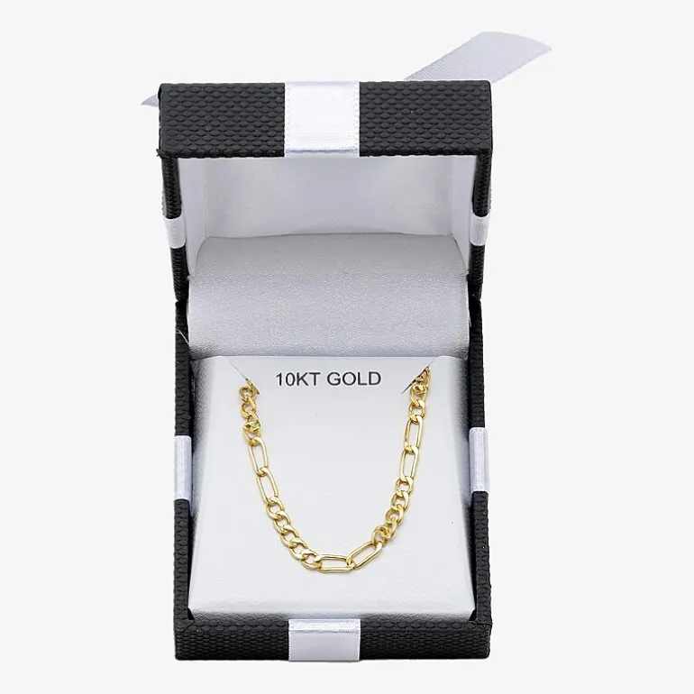 10K Yellow Gold 2.9mm 18" Hollow Figaro Chain