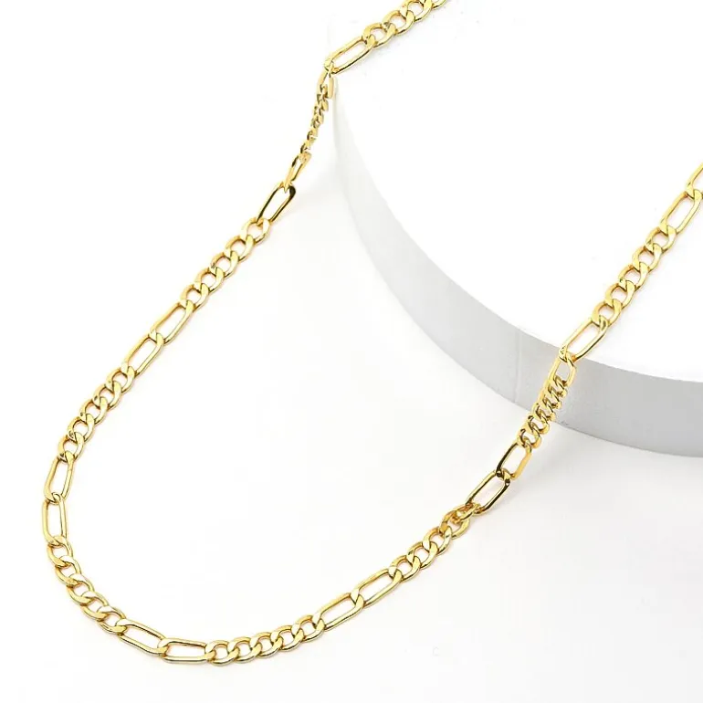 10K Yellow Gold 2.9mm 18" Hollow Figaro Chain
