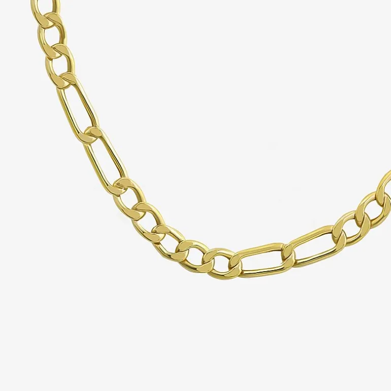 10K Yellow Gold 2.9mm 18" Hollow Figaro Chain