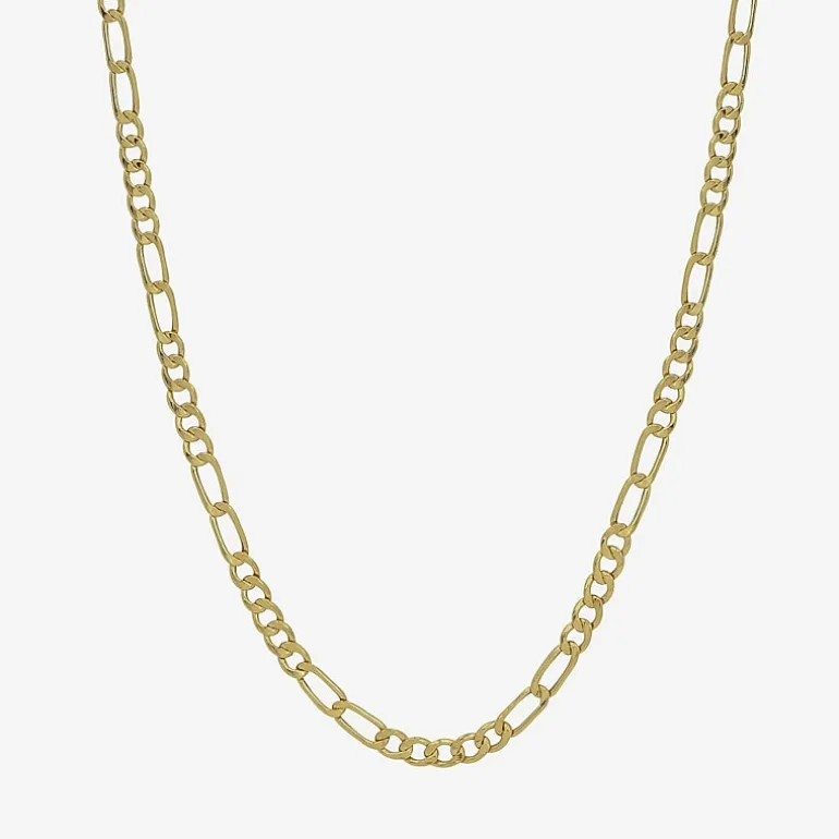 10K Yellow Gold 2.9mm 18" Hollow Figaro Chain