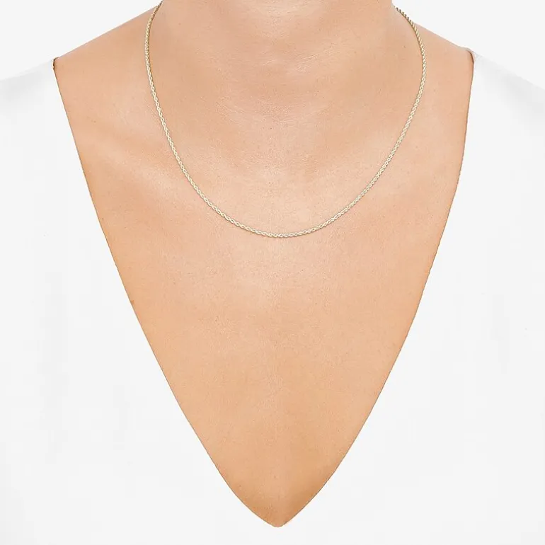 14K Yellow Gold 18-24" 1.35mm Hollow Rope Chain Necklace