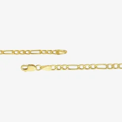 10K Yellow Gold 2.9mm 20-22" Semi-Solid Figaro Chain