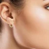 14K Yellow Gold Openwork Hoop Earrings