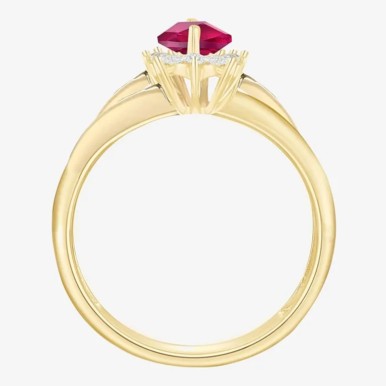 Lab-Created Gemstone 14K Gold Over Silver Cocktail Ring