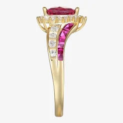 Lab-Created Gemstone 14K Gold Over Silver Cocktail Ring