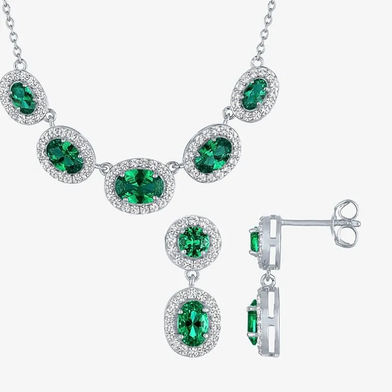 Lab-created Gemstone Sterling Silver 2-pc. Jewelry Set