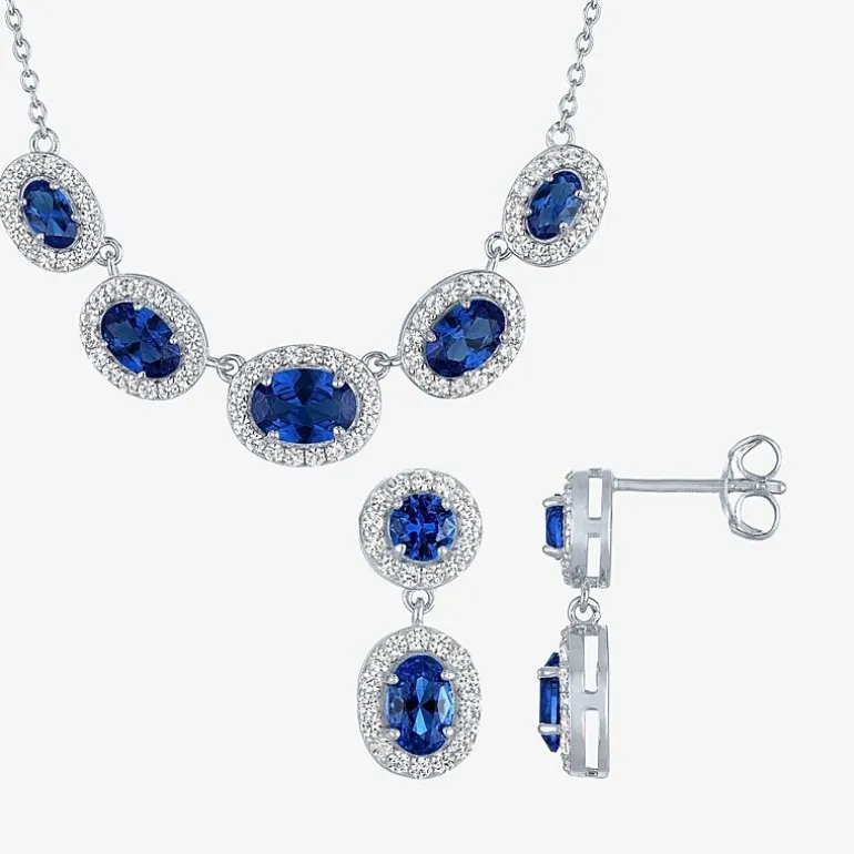 Lab-created Gemstone Sterling Silver 2-pc. Jewelry Set