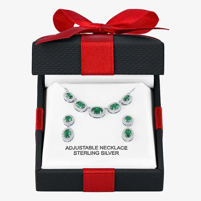 Lab-created Gemstone Sterling Silver 2-pc. Jewelry Set