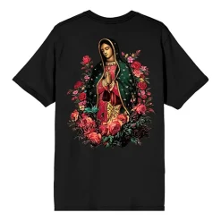 Lady Of Guadalupe Mens Crew Neck Short Sleeve Regular Fit Graphic T-Shirt