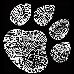 LA Pop Art Cat Paw - Mens Word Art Crew Sweatshirt