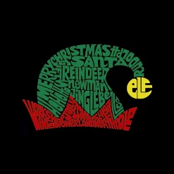 LA Pop Art Christmas Elf Hat - Men's Word Art Hooded Sweatshirt