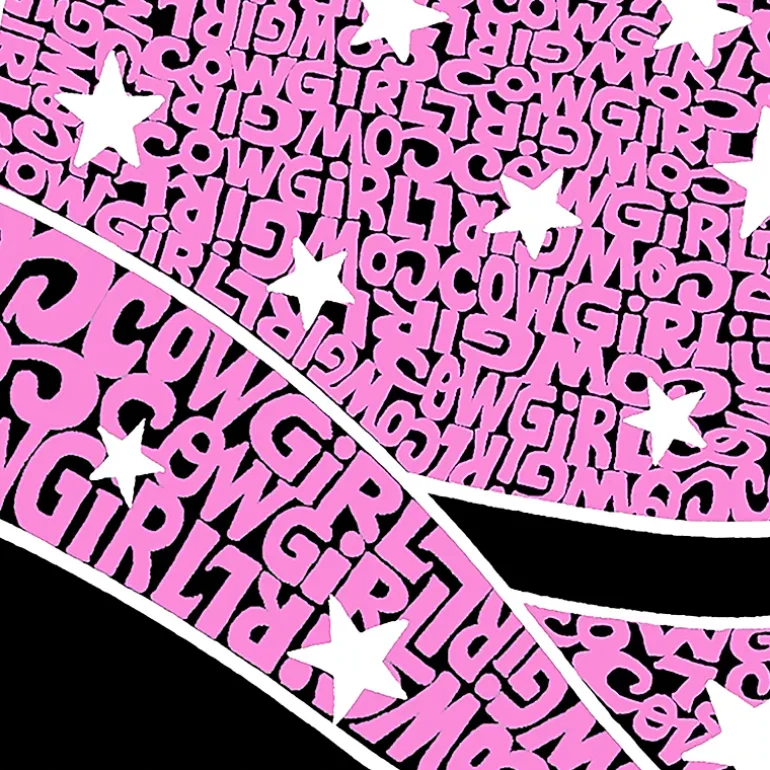 LA Pop Art Cowgirl Hat - Men's Word Art Crew Sweatshirt