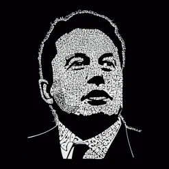 LA Pop Art Elon Musk - Mens Word Art Crew Sweatshirt