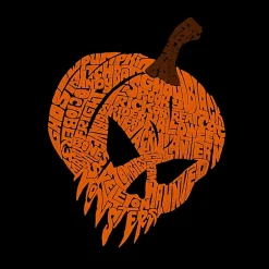 LA Pop Art Evil Pumpkin - Men's Word Art Crew Sweatshirt