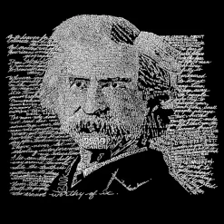 LA Pop Art Mark Twain - Mens Word Art Crew Sweatshirt