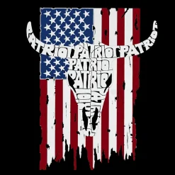 LA Pop Art Patriot Flag - Men's Word Art Hooded Sweatshirt