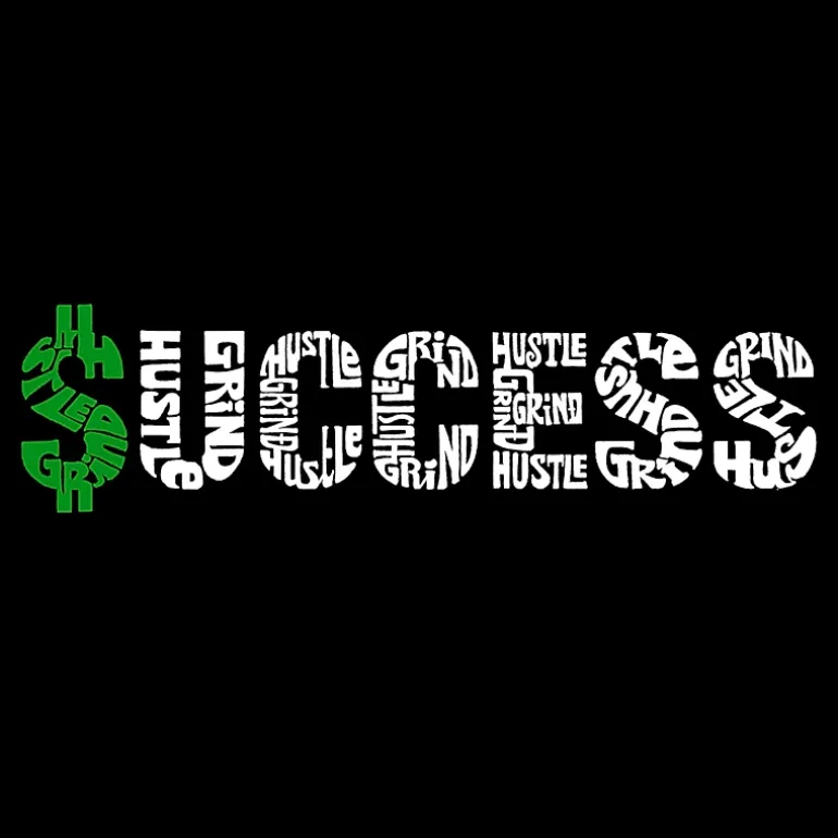 LA Pop Art Success - Mens Word Art Crew Sweatshirt