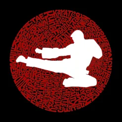 LA Pop Art Types of Martial Arts - Men's Word Art Hooded Sweatshirt