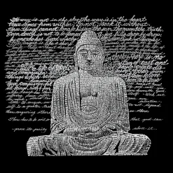 LA Pop Art Zen Buddha - Mens Word Art Crew Sweatshirt