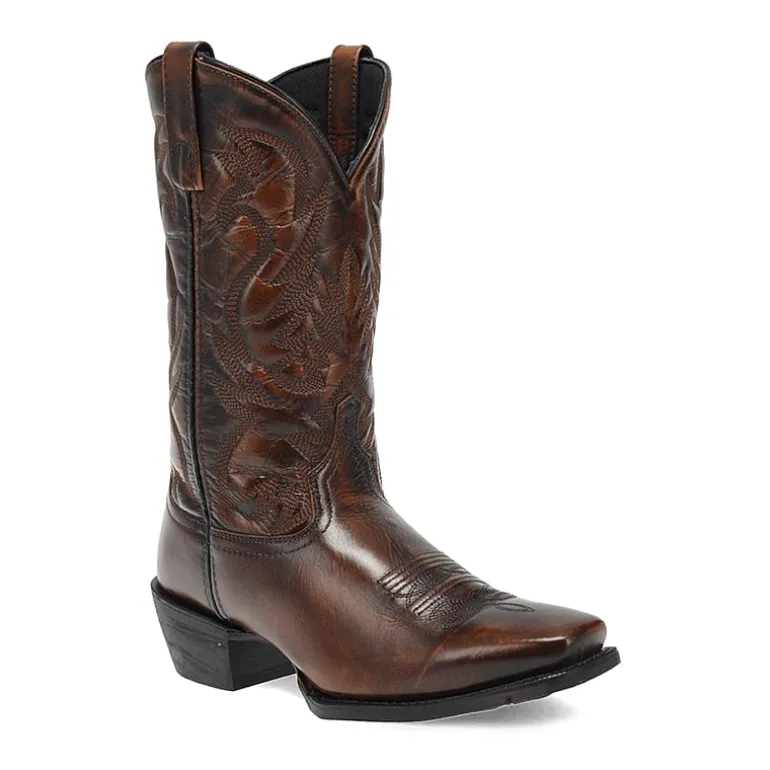 Laredo Mens Lawton Flat Heel Cowboy Boots