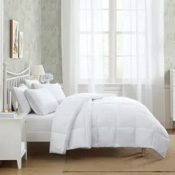 Laura Ashley All Seasons Down Alternative Comforter With Printed Gusset