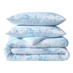 Laura Ashley Anja Textured Toile Easy Care Complete Bedding Set with Sheets