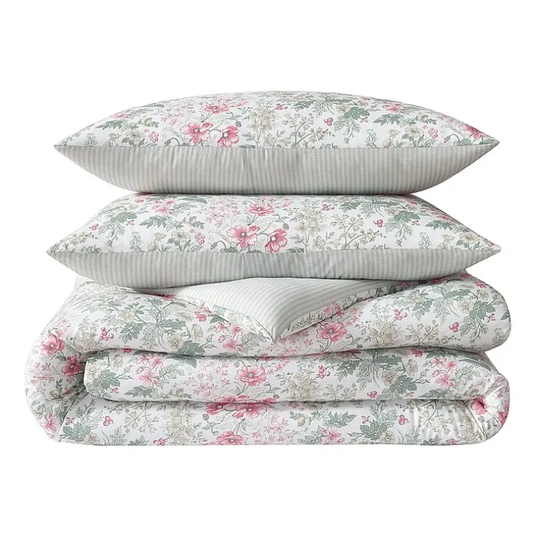 Laura Ashley Arden Floral Easy Care Complete Bedding Set with Sheets
