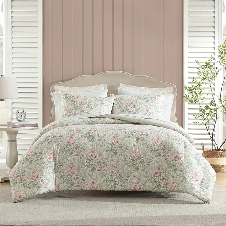 Laura Ashley Arden Floral Easy Care Complete Bedding Set with Sheets