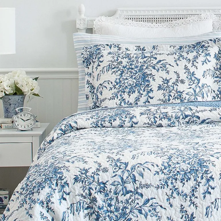 Laura Ashley Bedford Floral Reversible Quilt Set