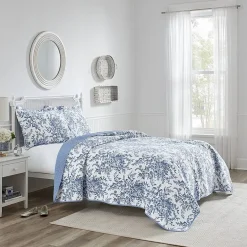 Laura Ashley Bedford Floral Reversible Quilt Set