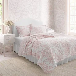 Laura Ashley Bedford Floral Reversible Quilt Set
