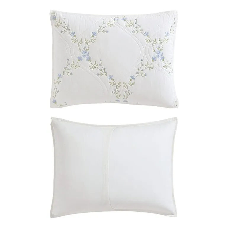 Laura Ashley Floral Embroidery Quilt Set