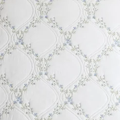 Laura Ashley Floral Embroidery Quilt Set