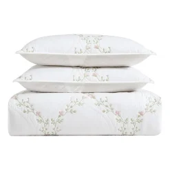 Laura Ashley Floral Embroidery Quilt Set