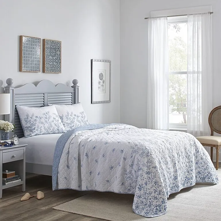 Laura Ashley Flora Reversible Quilt Set