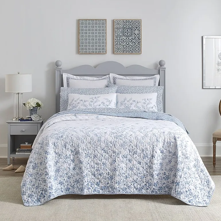 Laura Ashley Flora Reversible Quilt Set