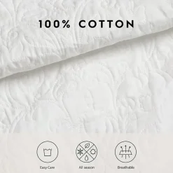 Laura Ashley Heirloom Floral Reversible Quilt Set
