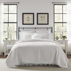 Laura Ashley Heirloom Floral Reversible Quilt Set