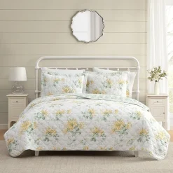 Laura Ashley Honeysuckle 3-pc. Reversible Quilt Set