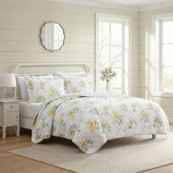 Laura Ashley Honeysuckle 3-pc. Reversible Quilt Set