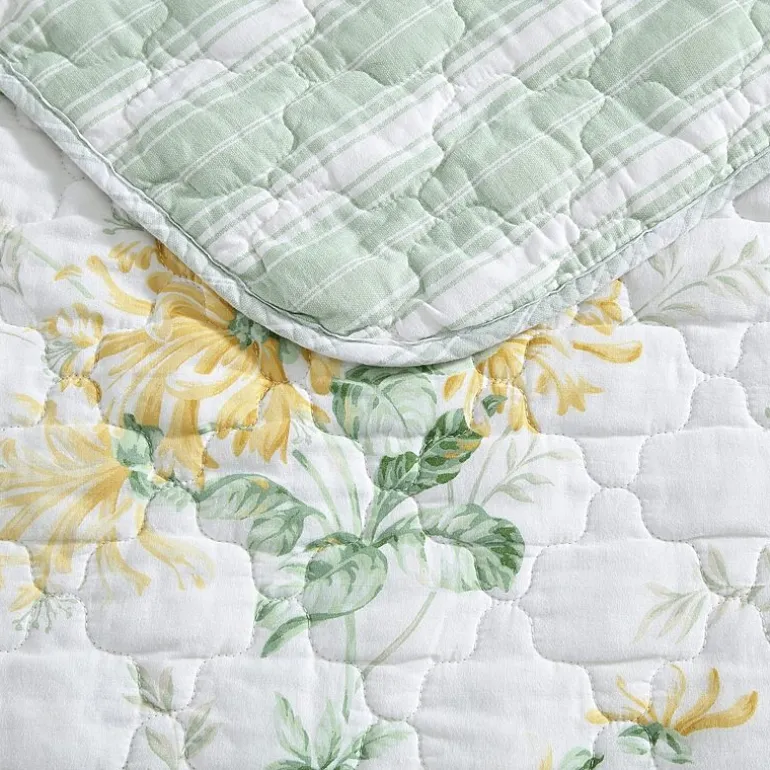 Laura Ashley Honeysuckle 3-pc. Reversible Quilt Set