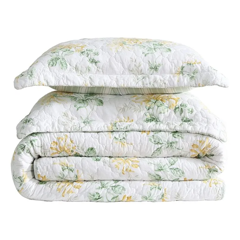 Laura Ashley Honeysuckle 3-pc. Reversible Quilt Set