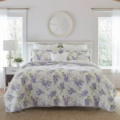 Laura Ashley Keighley Floral Reversible Quilt Set