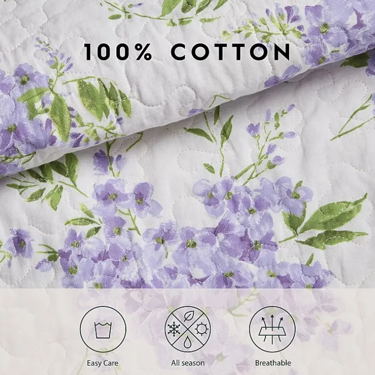 Laura Ashley Keighley Floral Reversible Quilt Set