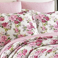 Laura Ashley Lidia Floral Reversible Quilt Set