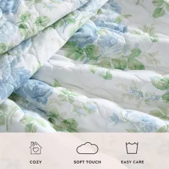 Laura Ashley Linley 3-pc. Floral Reversible Quilt Set