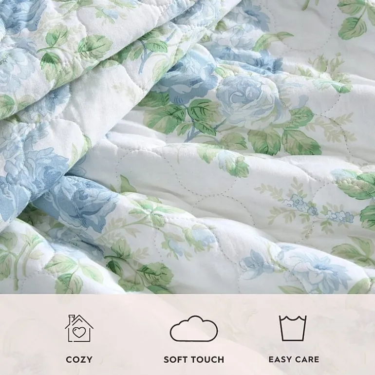 Laura Ashley Linley 3-pc. Floral Reversible Quilt Set
